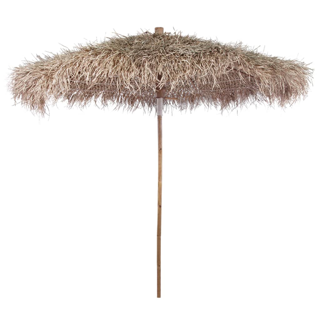Bamboo parasol with banana leaf roof