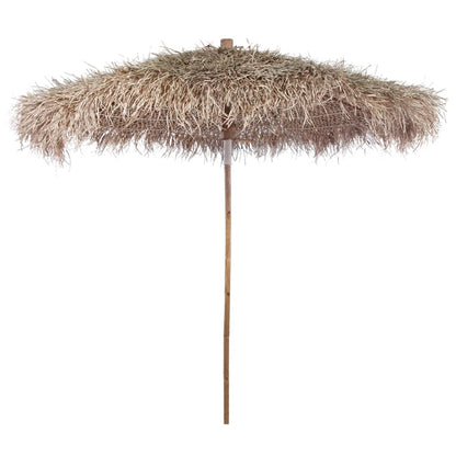 Bamboo parasol with banana leaf roof
