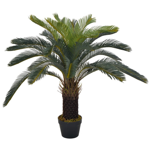 Plante artificielle en pot Palmier Cycas Vert 90cm