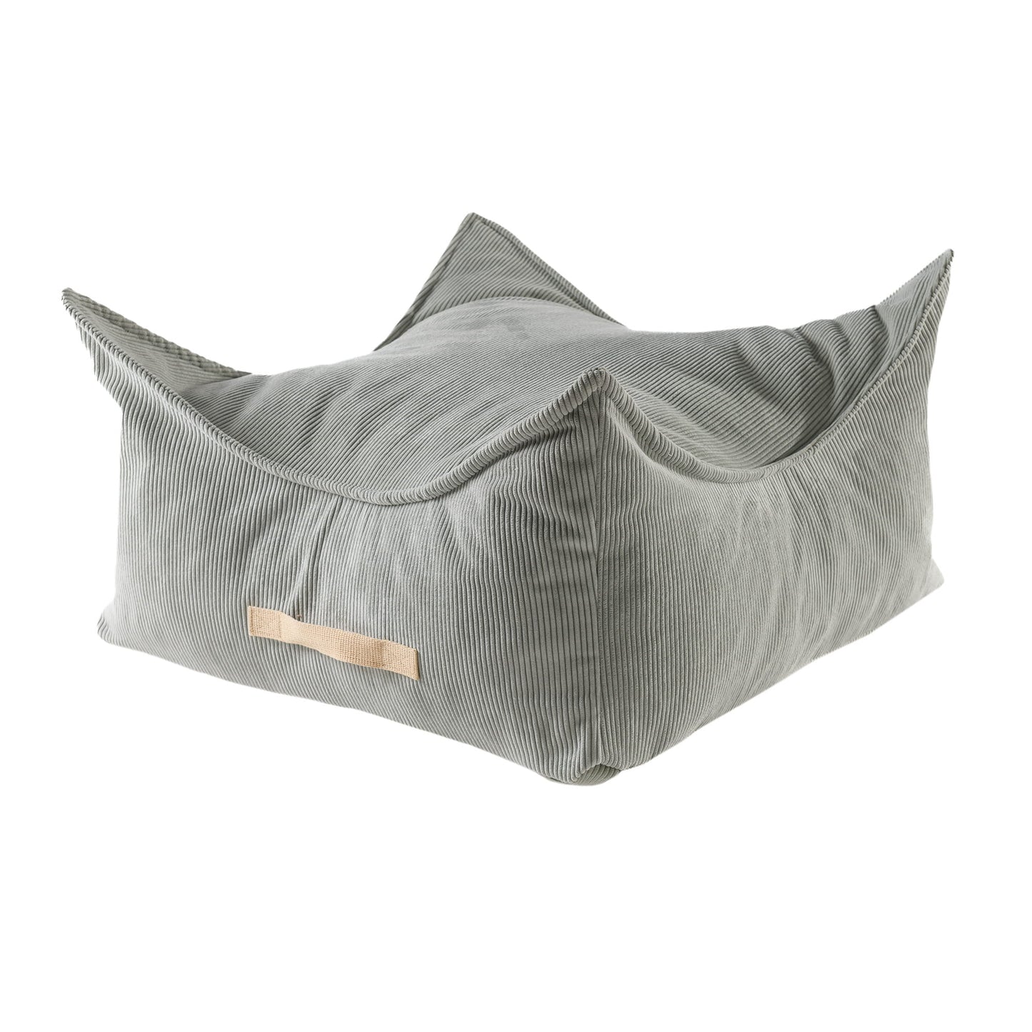 Pouf enfant carré en velours côtelé