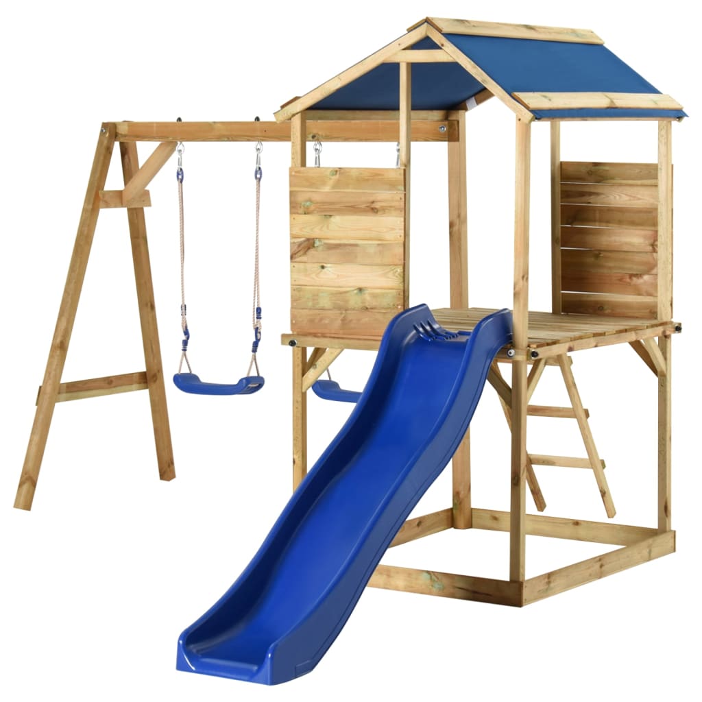 Playhouse Bois Game Structure XL WITH TOBOGGAN PIN IMPREGNE