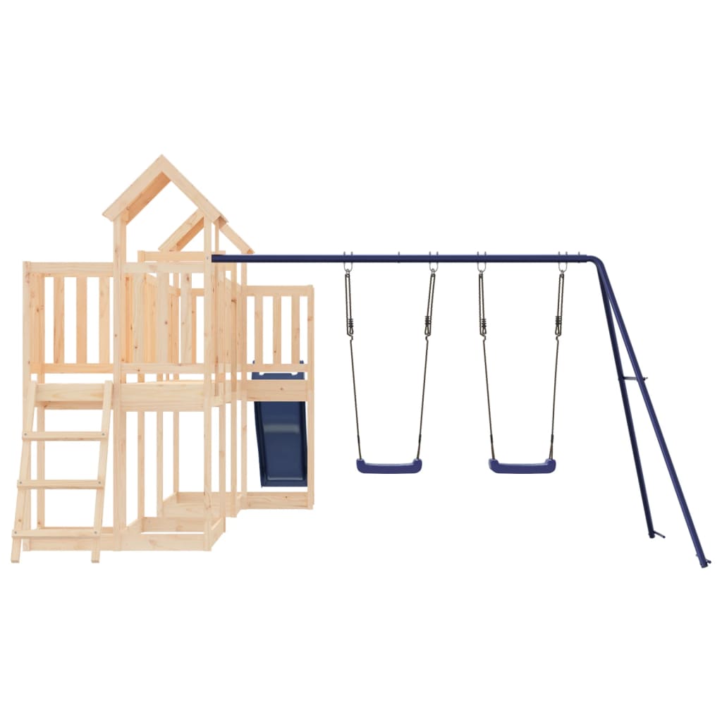 Playhouse Structure de jeu Maisonnette d'escalade XXL avec balançoire et toboggan