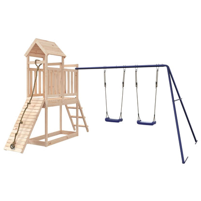 Playhouse Structure de jeu Maisonnette d'escalade avec balançoire