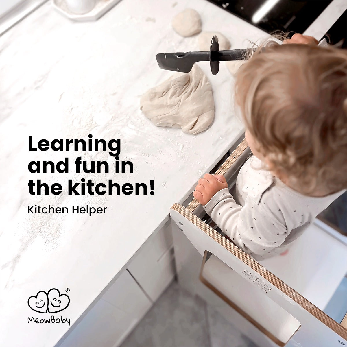 Cucina aiuta la torre di osservazione in legno per lo sgabello scandi per bambini