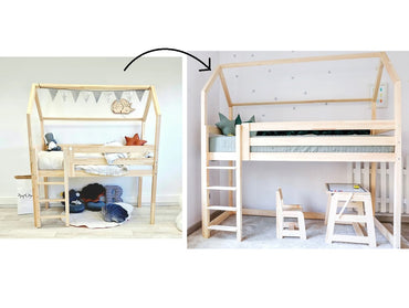 Kit, um eine Mia Mezzanine Kabinenbetthöhe 55 oder 70 cm in Höhe von 90 cm oder 100 cm zu verbessern
