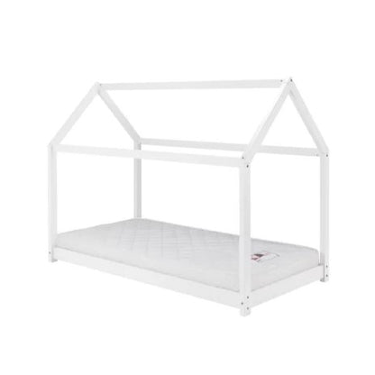 Cadre de lit d'enfant Blanc Bois de pin massif 90 x 200 cm
