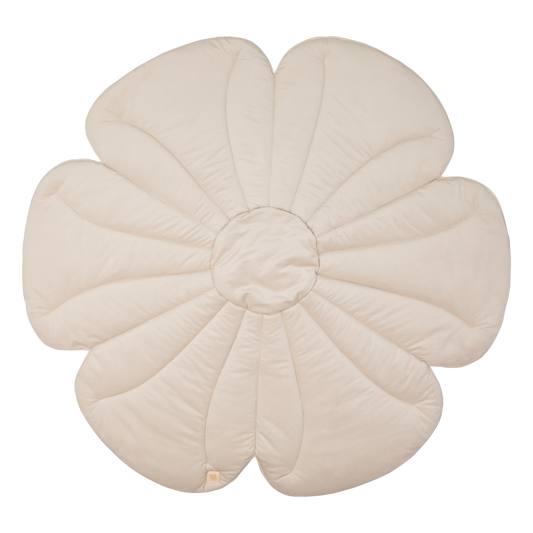 Tapis moelleux velours pour enfant flower Crème "Cream yucca"