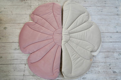Tapis moelleux velours pour enfant flower Crème "Cream yucca"