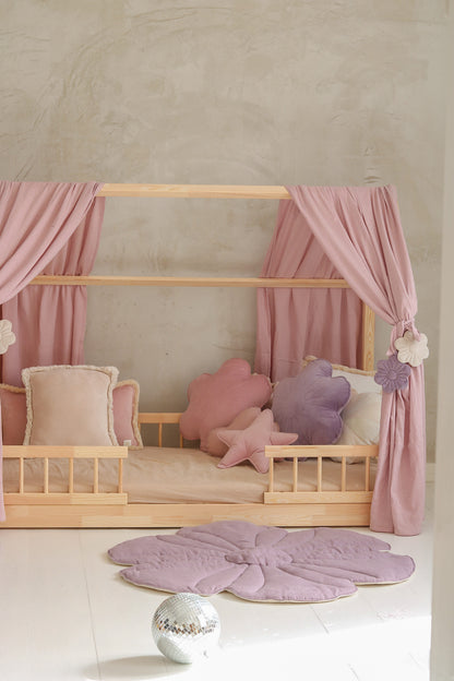 Rideau Toile de lit Cabane Rose "Pink and Gold"
