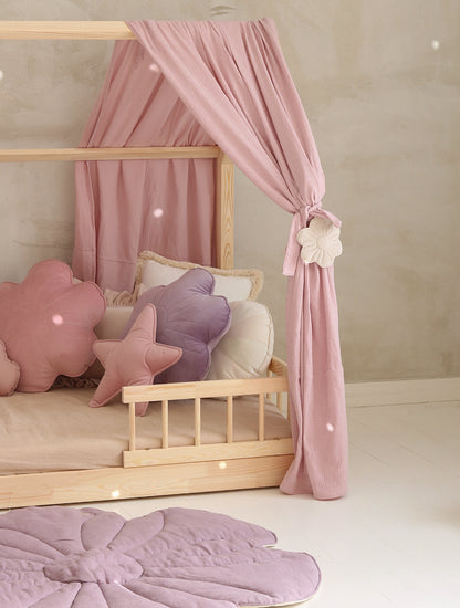 Rideau Toile de lit Cabane Rose "Pink and Gold"