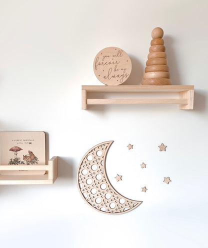 Bela decoração de parede da lua de vime