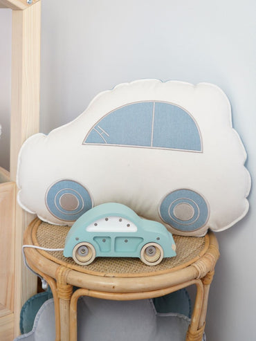 Coussin décoratif et moelleux Voiture Jeans