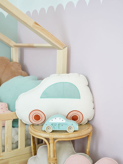 Coussin décoratif et moelleux Voiture Pastel "Powder Mint"