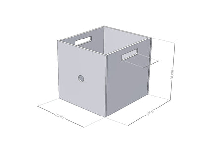 Dados de caja de almacenamiento de madera