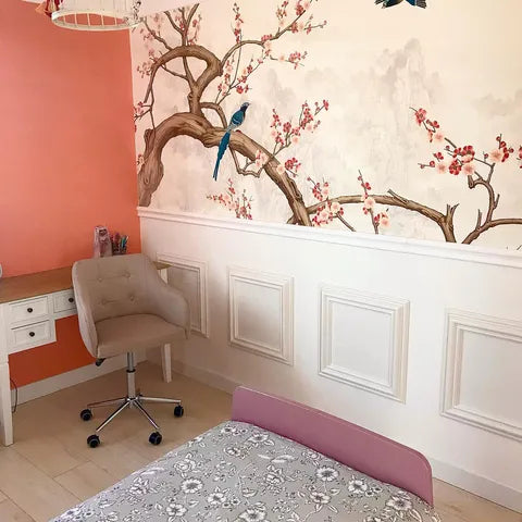 Bureau Blanc et bois Bois JULIETTE
