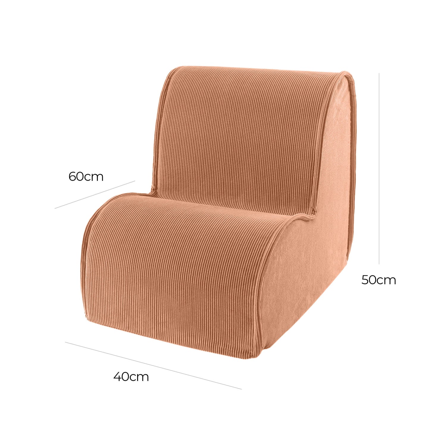 Fauteuil enfant chaise en velours côtelé
