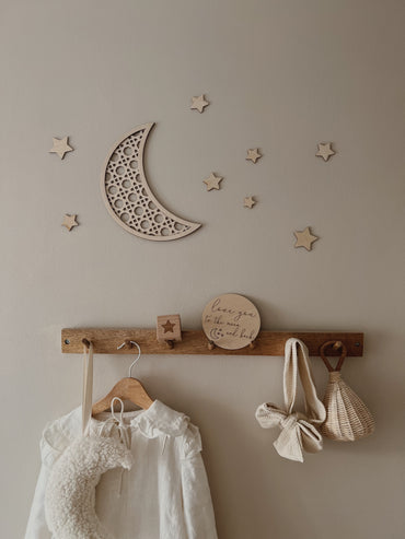 Hermosa decoración de la pared de la luna de ratán