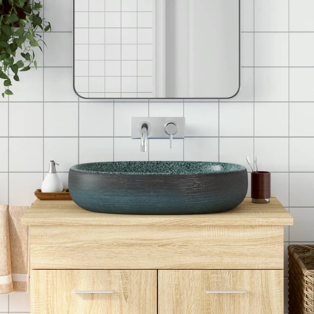 Boka Turquoise oval pose basin