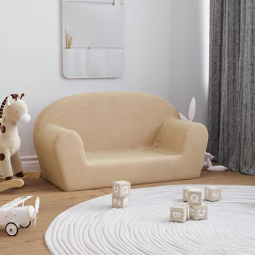 Canapé pour enfant velours Crème