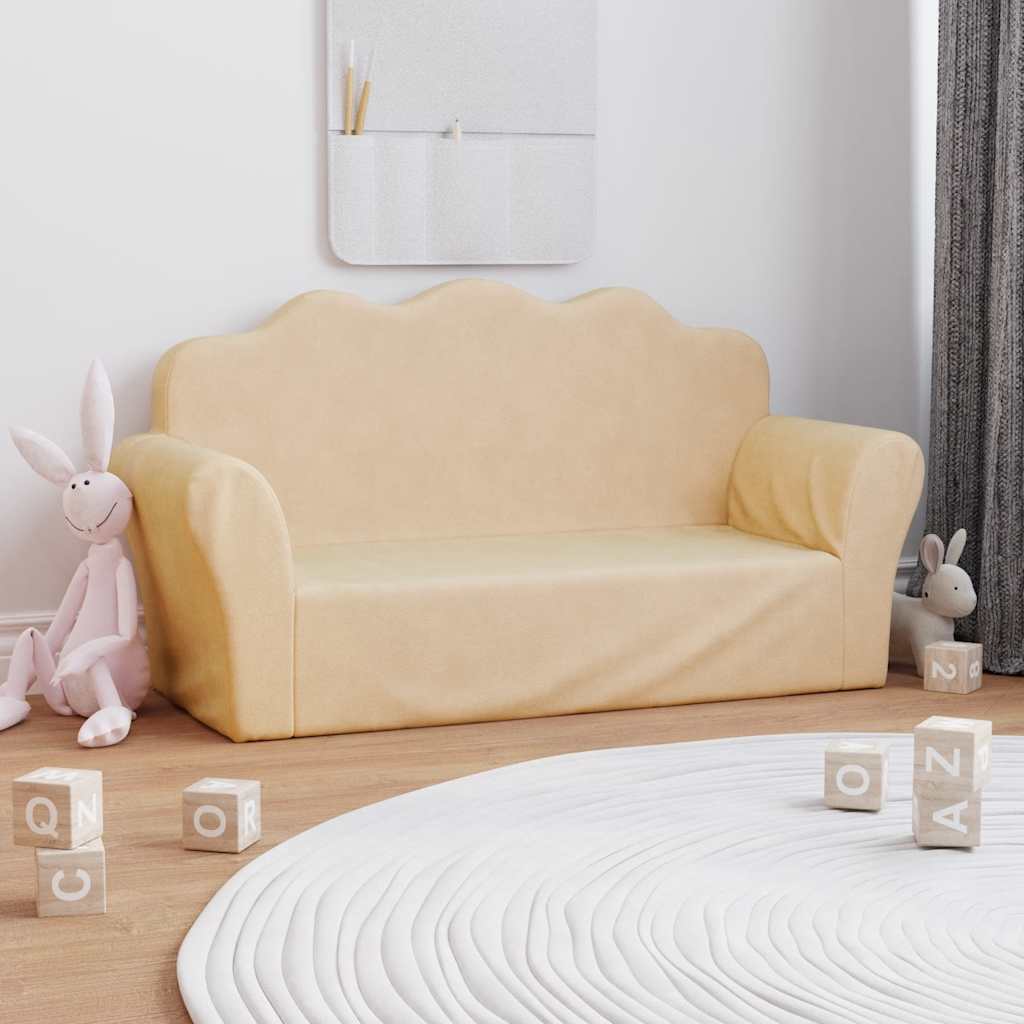 Divano letto per bambini in velluto grigio