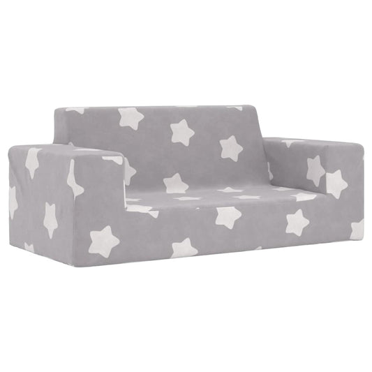 Canapé douillet pour enfant gris à étoiles