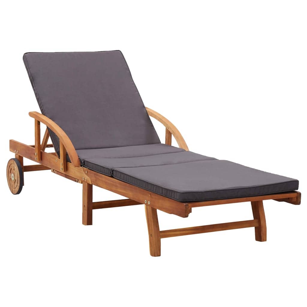 Chaise longue Transat ACACIA avec coussin