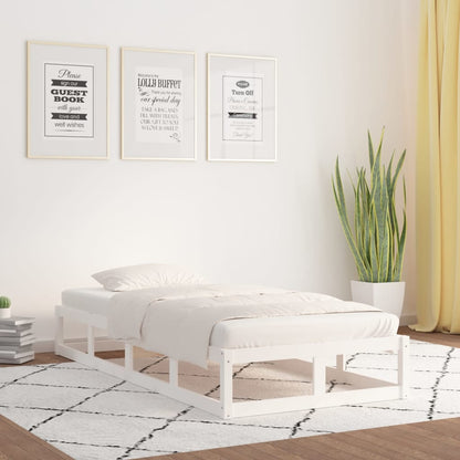 Luffy solid wood white bed