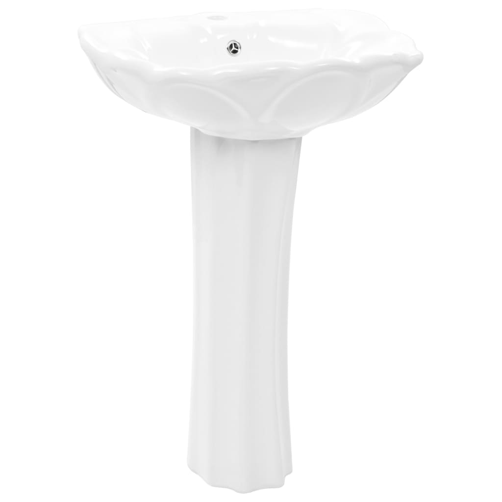 Freestant sink with Rosa white ceramic base