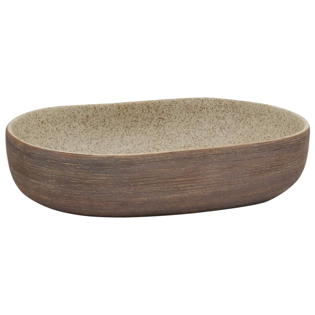 Vasque à poser Ovale en céramique BOKA Wood