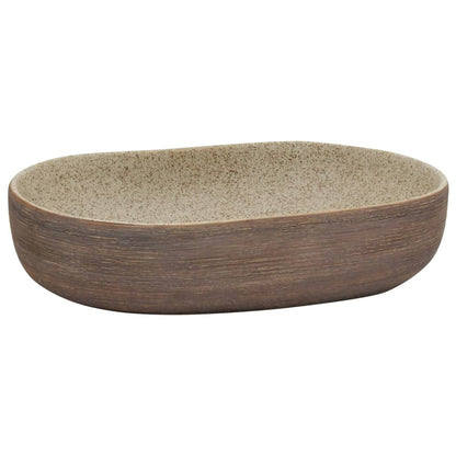 Vasque à poser Ovale en céramique BOKA Wood