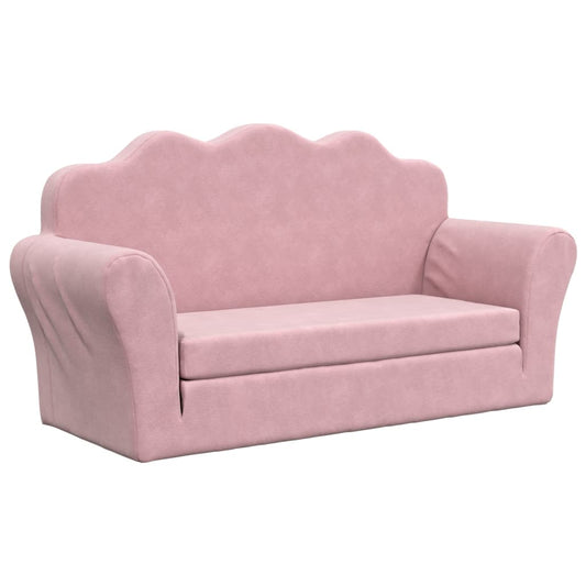 Canapé lit pour enfant velours Rose
