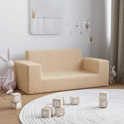 Canapé douillet pour enfant Crème