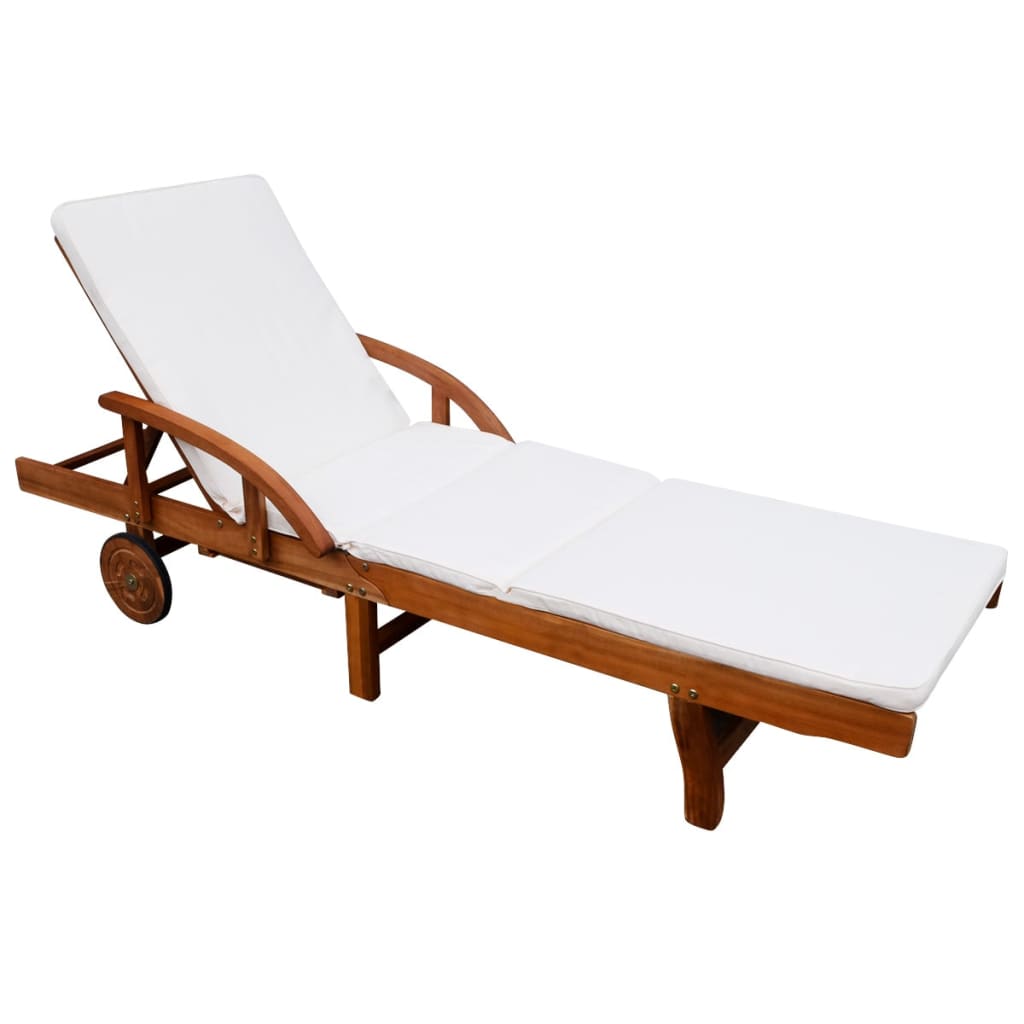 Chaise longue Transat ACACIA avec coussin