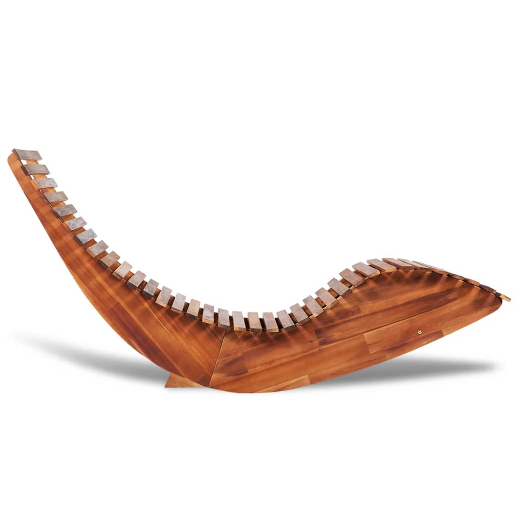 Acacia wooden tilting lounge chair