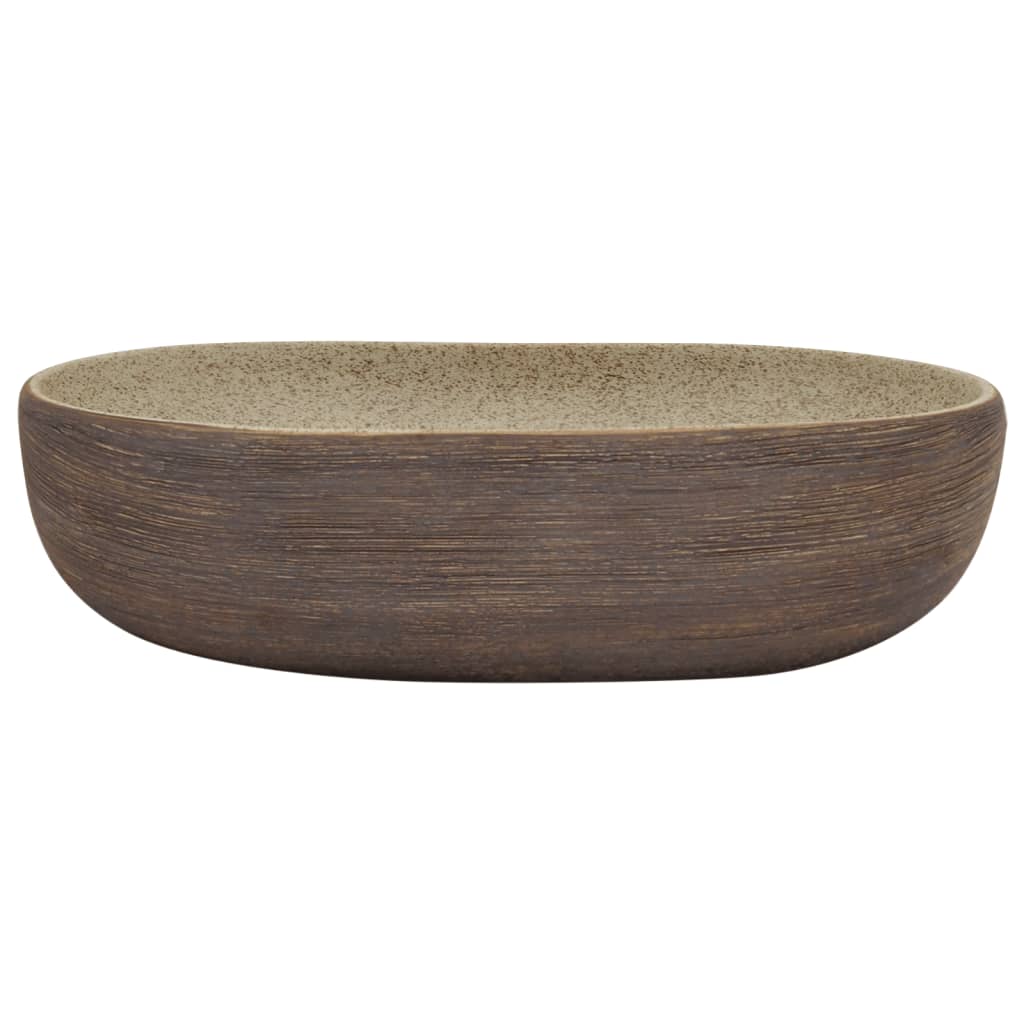 Vasque à poser Ovale en céramique BOKA Wood