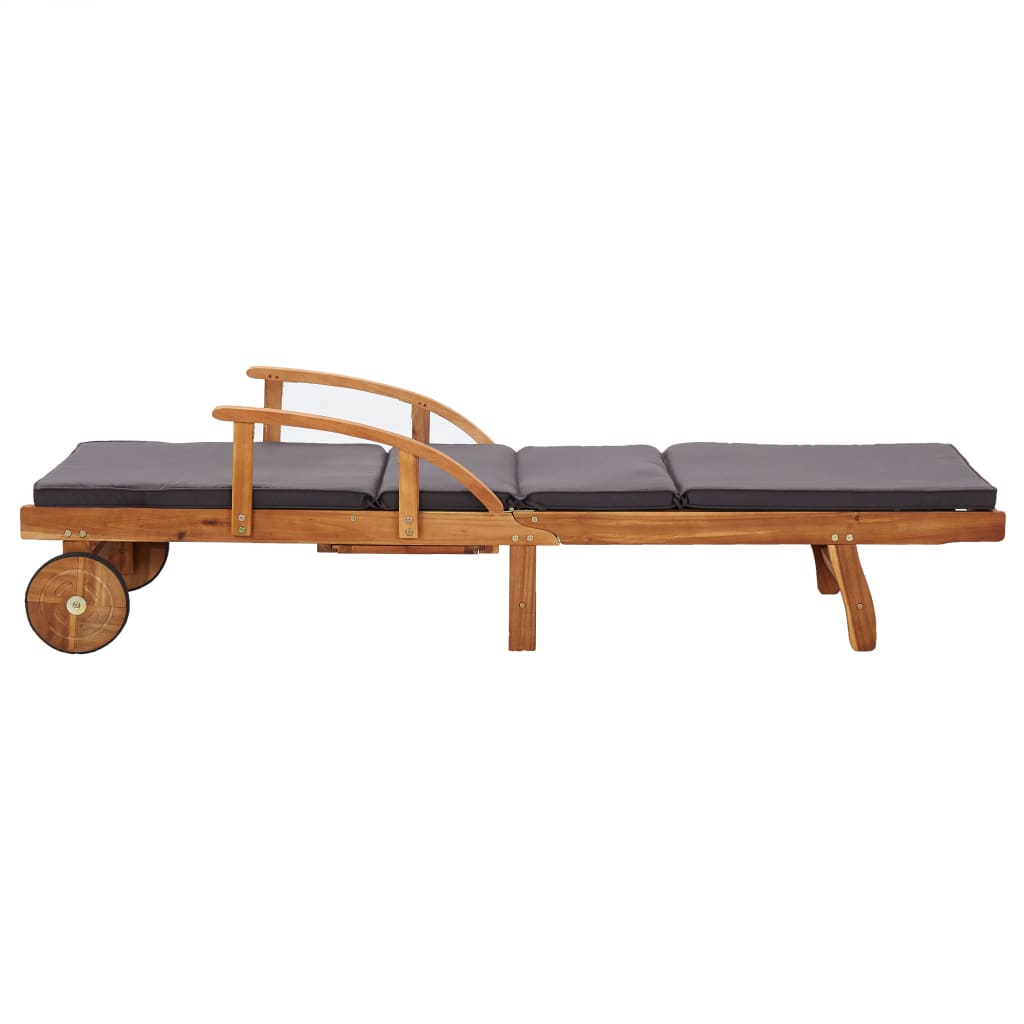 Chaise longue Transat ACACIA avec coussin