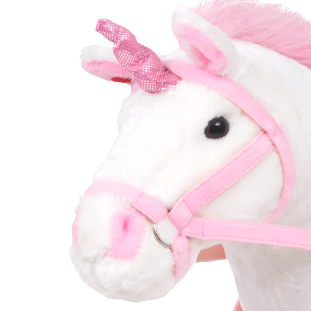 Jouet en peluche Licorne blanc et rose