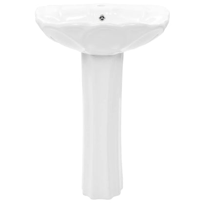 Freestant sink with Rosa white ceramic base