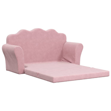 Canapé lit pour enfant velours Rose