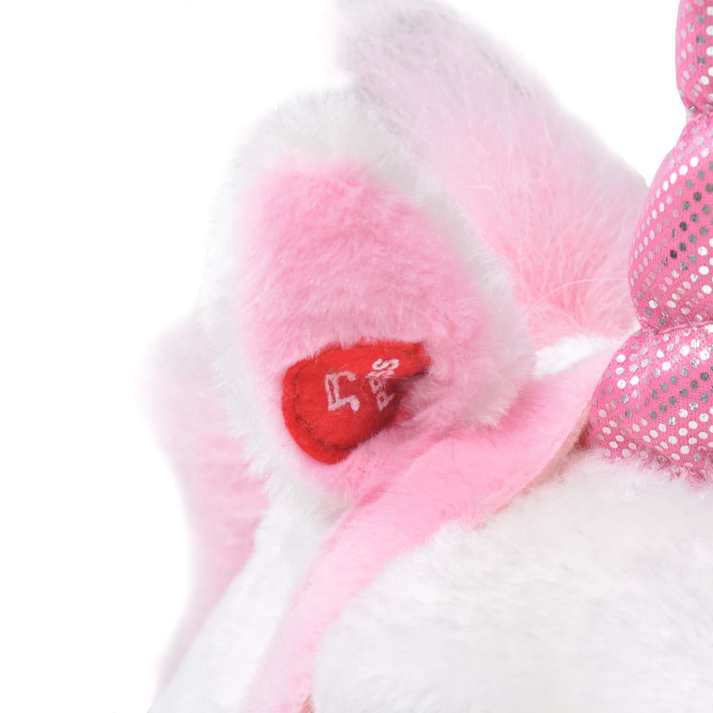 Jouet en peluche Licorne blanc et rose