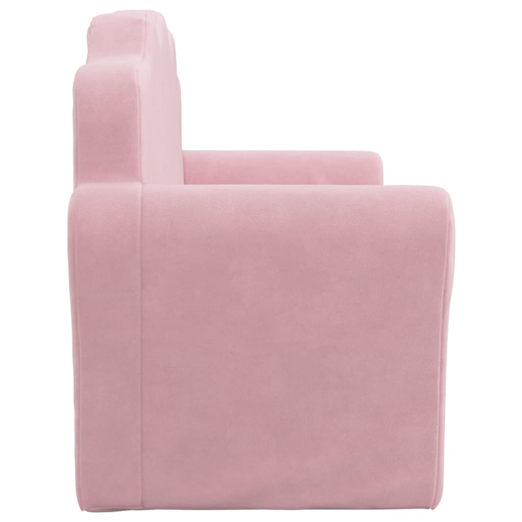 Pink Velvet Children's Sofa