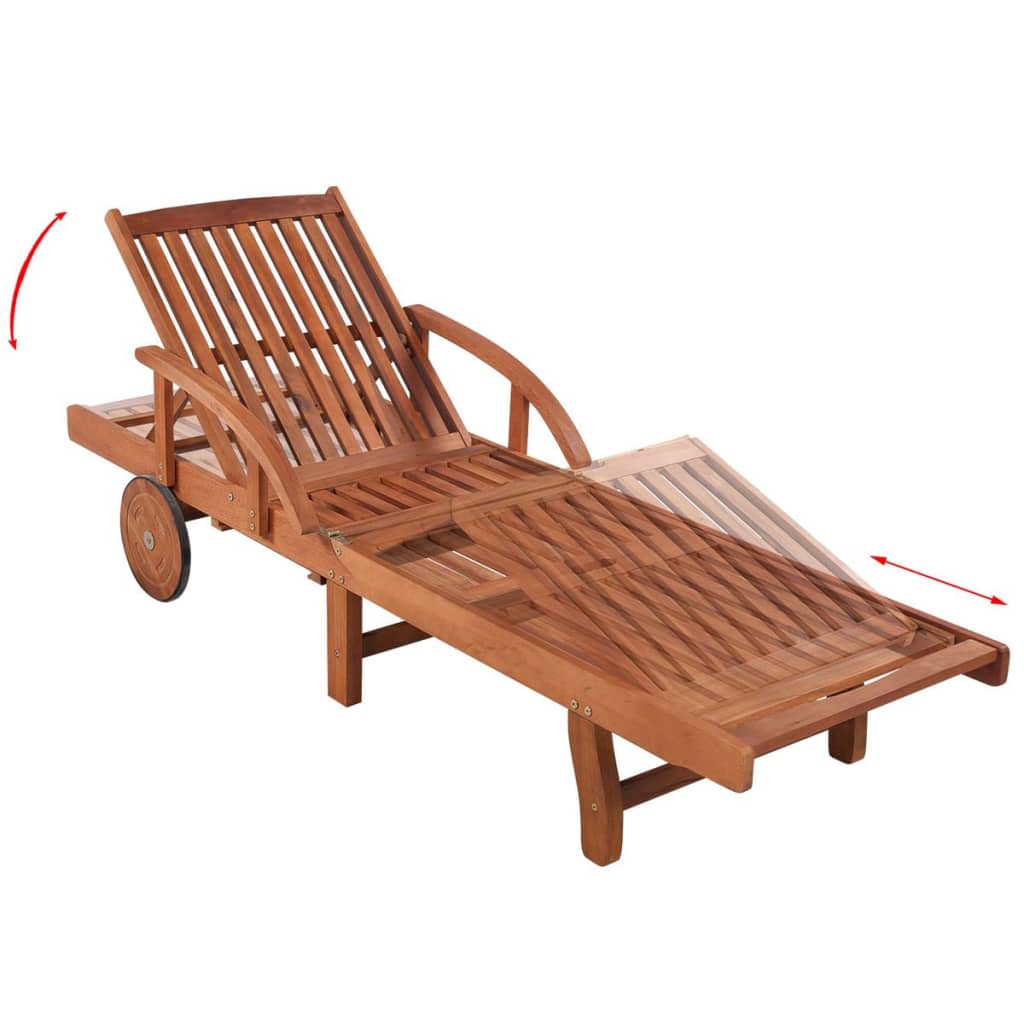 Chaise longue Transat ACACIA avec coussin