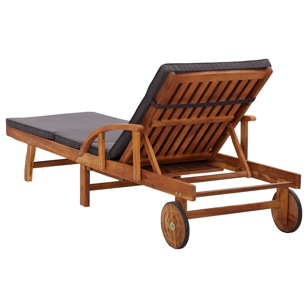 Chaise longue Transat ACACIA avec coussin