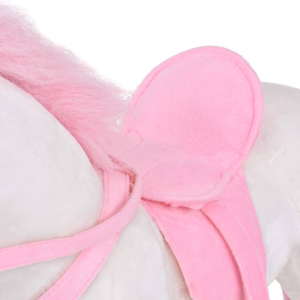 Jouet en peluche Licorne blanc et rose