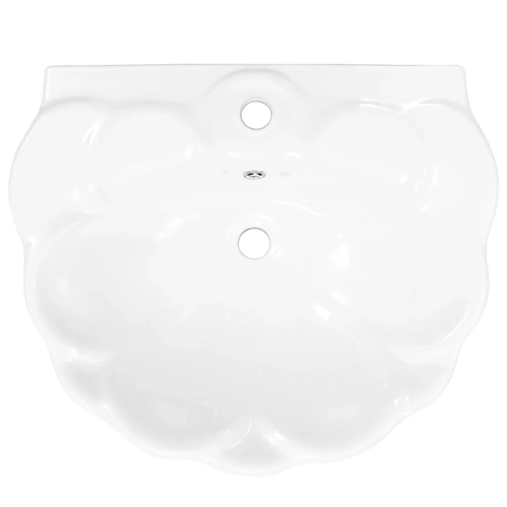 Freestant sink with Rosa white ceramic base