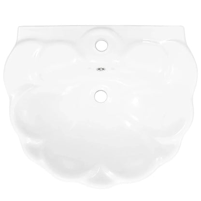 Freestant sink with Rosa white ceramic base