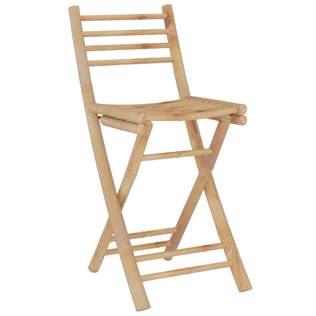 Outdoor bamboo bar with 2 Bali adjustable stools