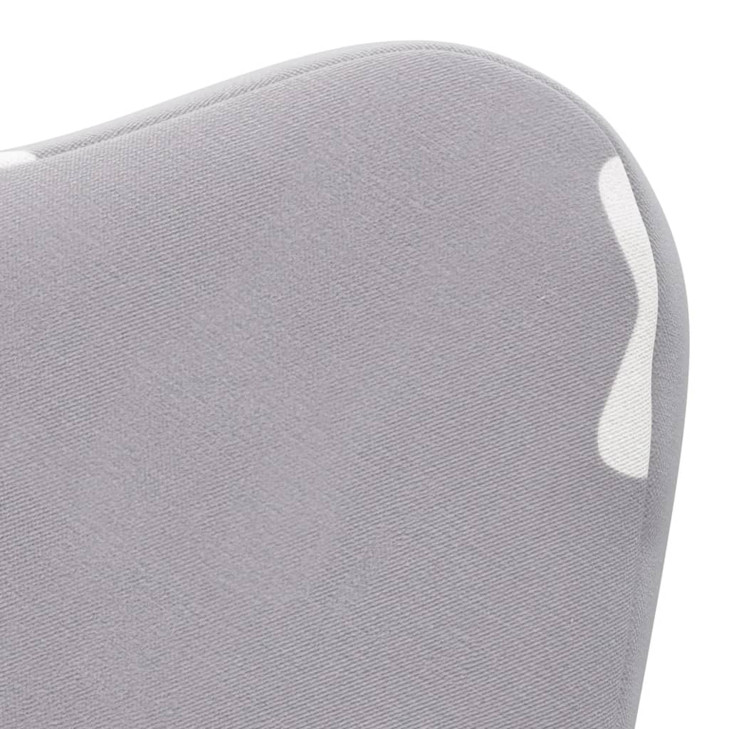 Children's gray velvet chair stars