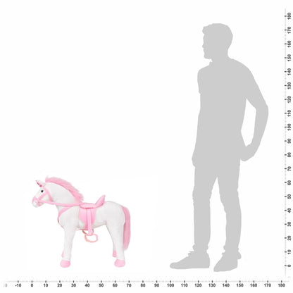 Jouet en peluche Licorne blanc et rose