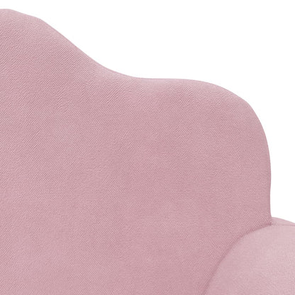 Pink Velvet Children's Sofa